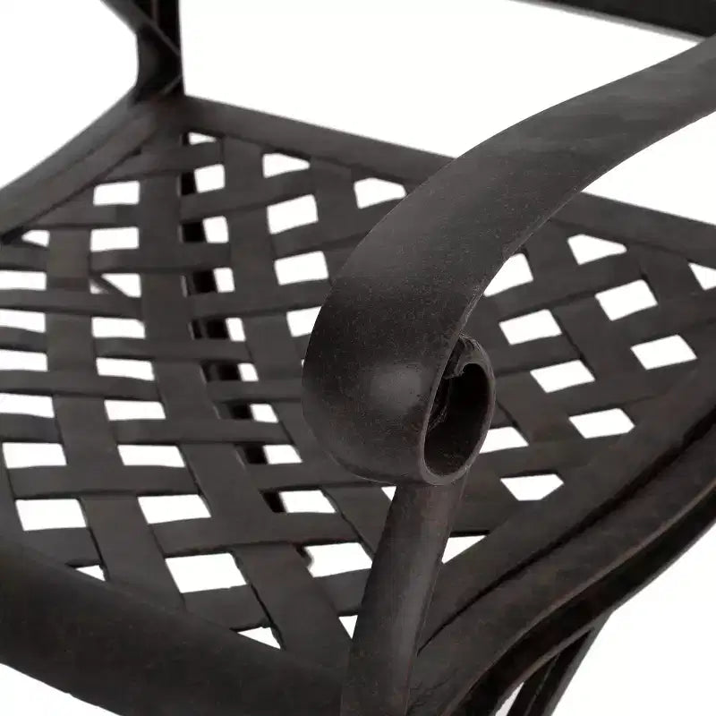 GDFStudio Fonzo Chaises de salle à manger d'extérieur en fonte d'aluminium (Lot de 2), Bronze
