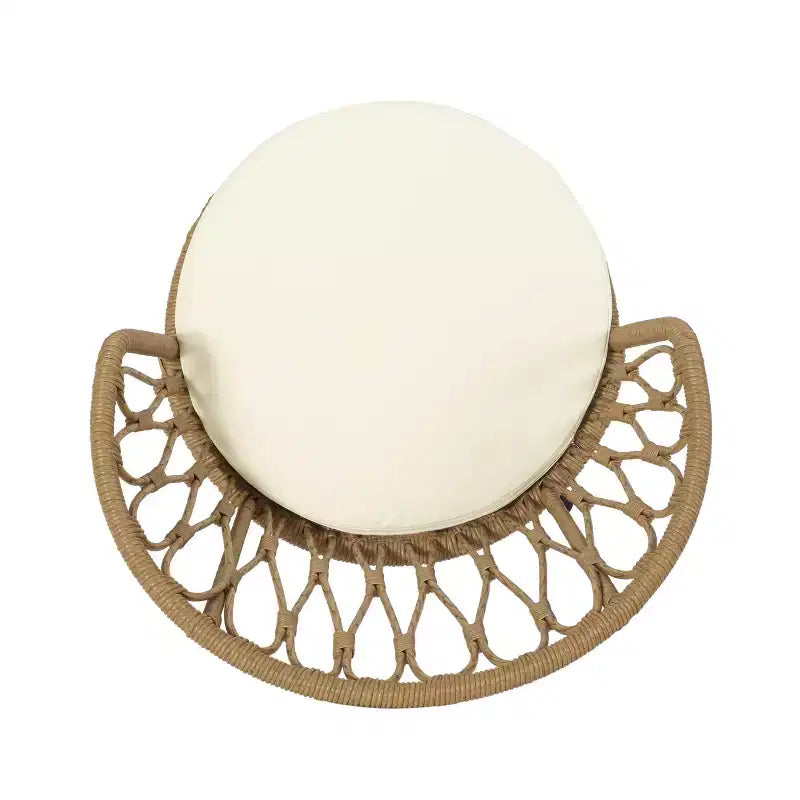 Christopher Knight Home Tavon Chaises de salle à manger d'extérieur en osier et métal avec coussin (Lot de 2)
