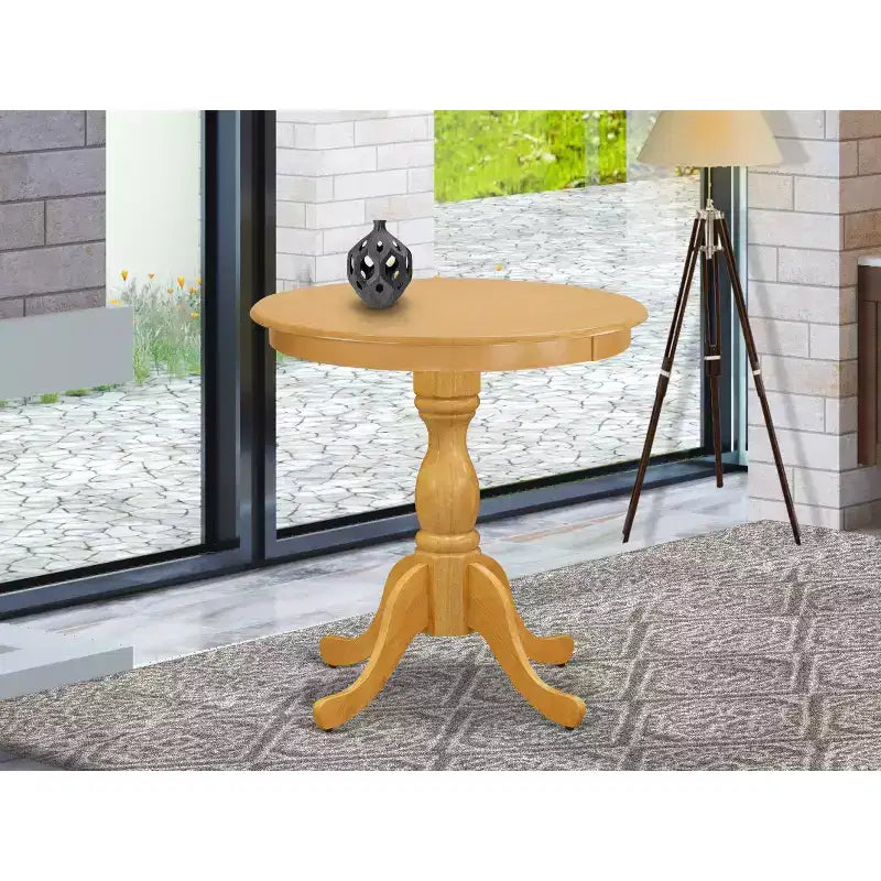 Petite table à manger ronde – Hêtre, 76 cm, piètement central, 2 places