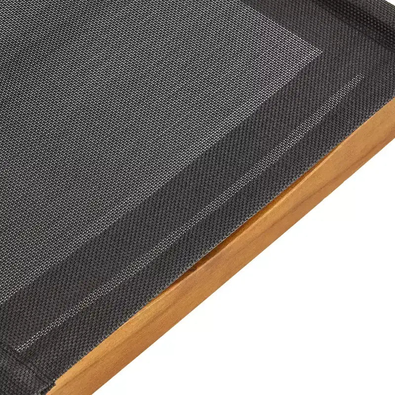 Chaise de salle à manger GDFStudio Aurelia en acacia et mailles de style minimaliste pour l'extérieur (Lot de 2)