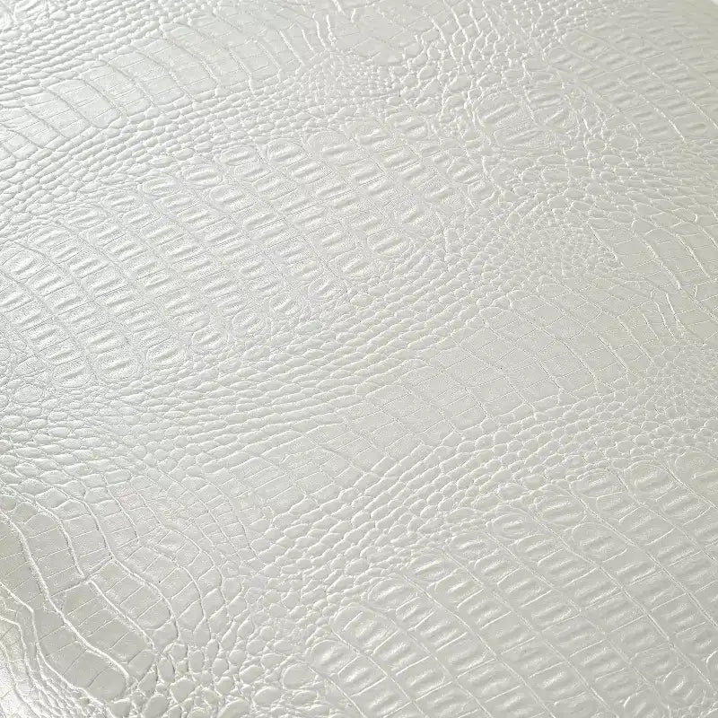 Banc en similicuir avec pieds et étagère inférieure en acrylique – Aspect Croco, Polyvalent