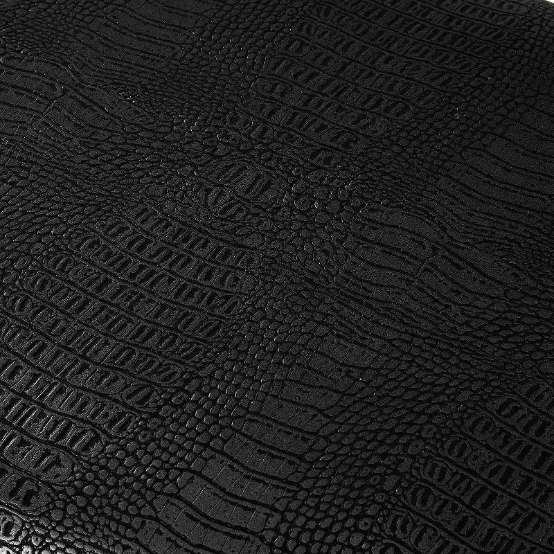 Banc en similicuir avec pieds et étagère inférieure en acrylique – Aspect Croco, Polyvalent