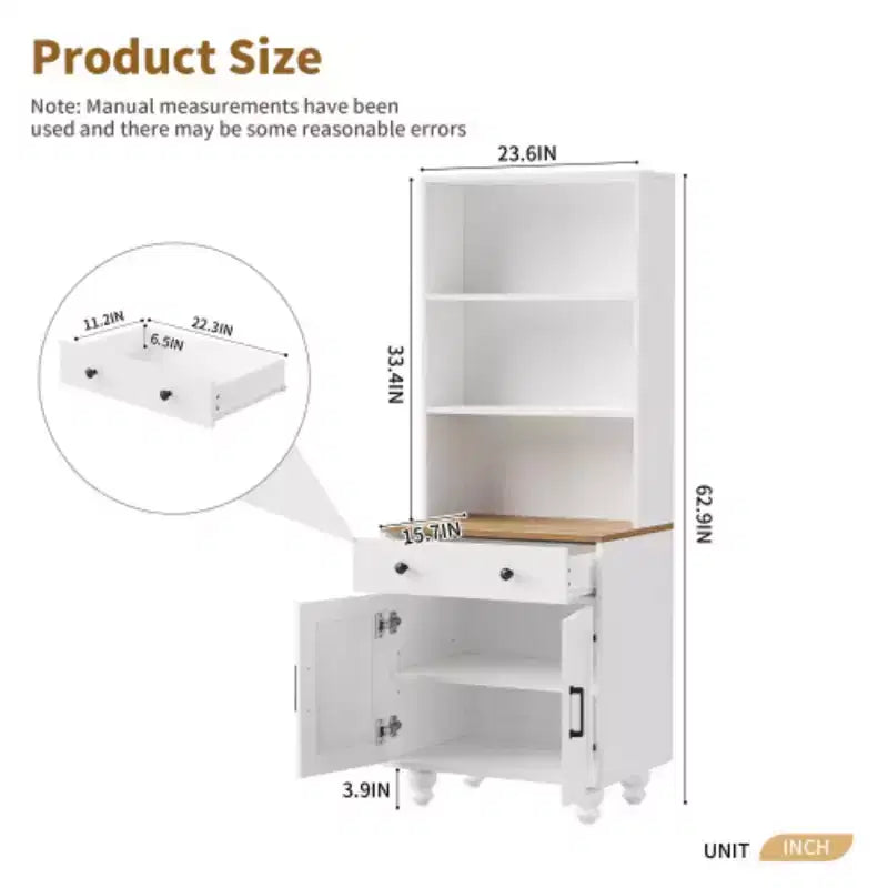 Meuble de rangement de ferme – 4 pieds en bois massif en forme de gourde, garde-manger de cuisine, 160 cm H