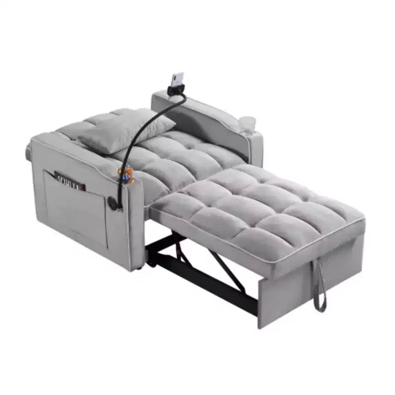 Fauteuil lit convertible 3 en 1 – Lit gigogne, réglable, multipoches, petits espaces