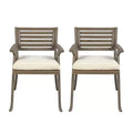 GDFStudio Baia Outdoor Acacia Wood Dining Chairs with Cushion (Set of 2)