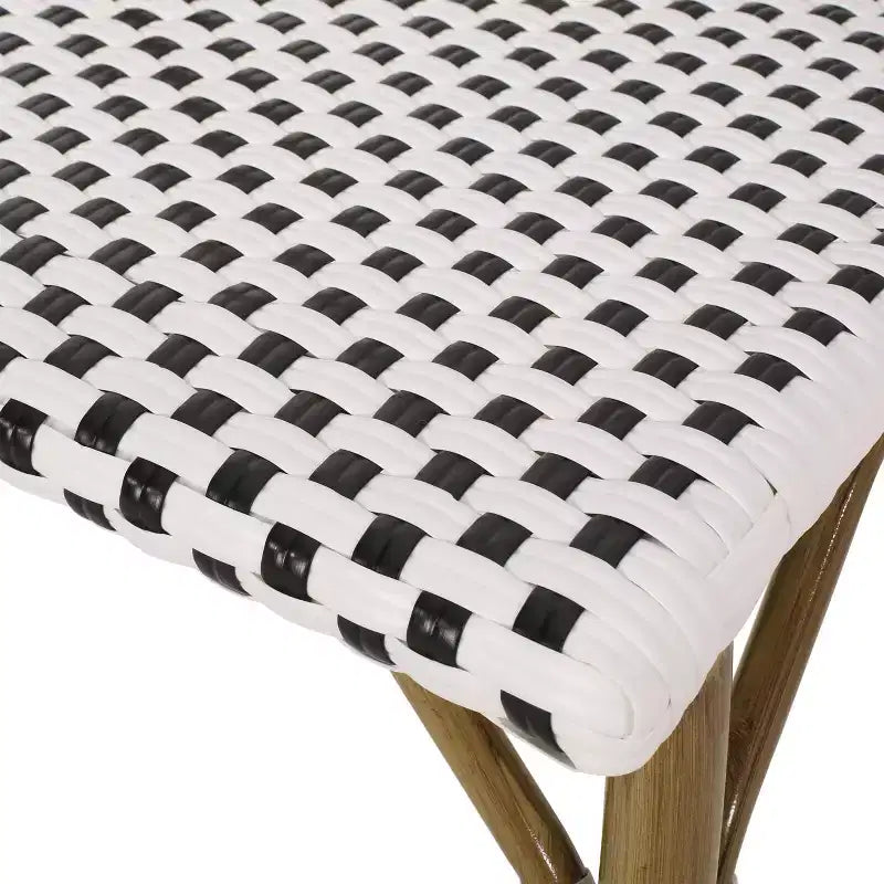 GDFStudio Brandy Chaises de bistro d'extérieur en osier tressé (Lot de 4)