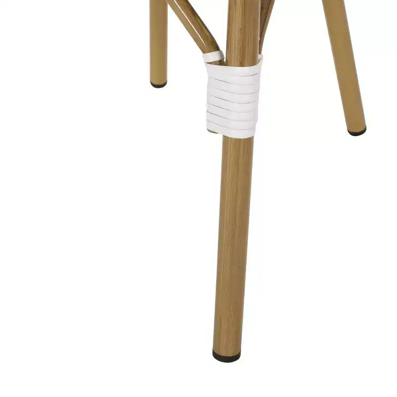 GDFStudio Brandy Chaises de bistro d'extérieur en osier tressé (Lot de 4)