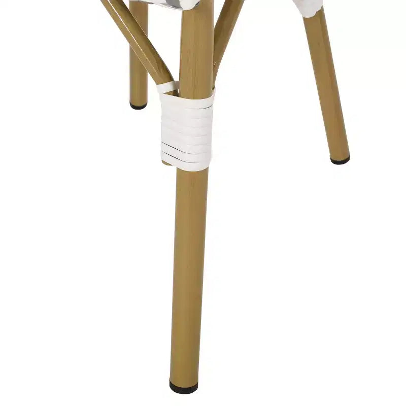 GDFStudio Brandy Chaises de bistro d'extérieur en osier tressé (Lot de 4)