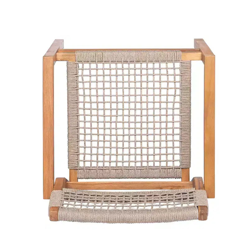 Christopher Knight Home Hamon Chaise de salle à manger d'extérieur en bois d'acacia tressé (Lot de 4)