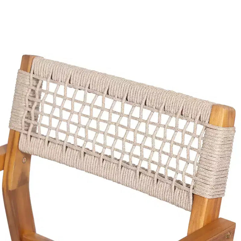 Christopher Knight Home Hamon Chaise de salle à manger d'extérieur en bois d'acacia tressé (Lot de 4)