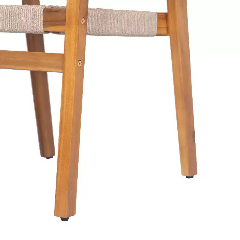 Christopher Knight Home Hamon Chaise de salle à manger d'extérieur en bois d'acacia tressé (Lot de 4)