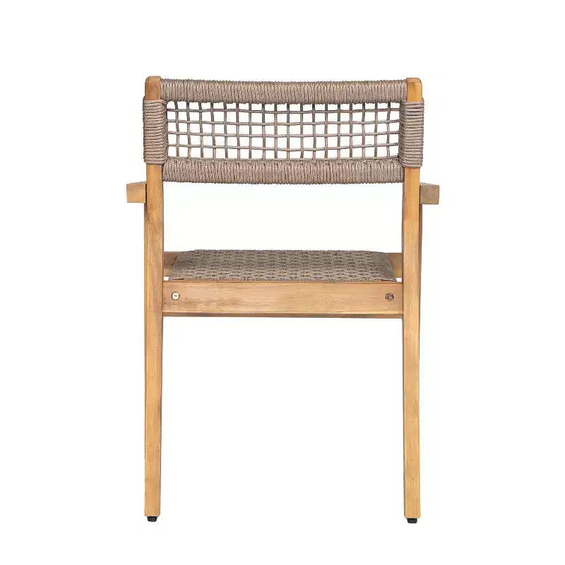 Christopher Knight Home Hamon Chaise de salle à manger d'extérieur en bois d'acacia tressé (Lot de 4)