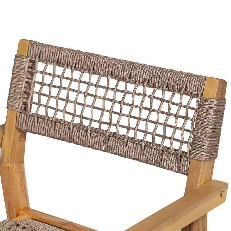 Christopher Knight Home Hamon Chaise de salle à manger d'extérieur en bois d'acacia tressé (Lot de 4)