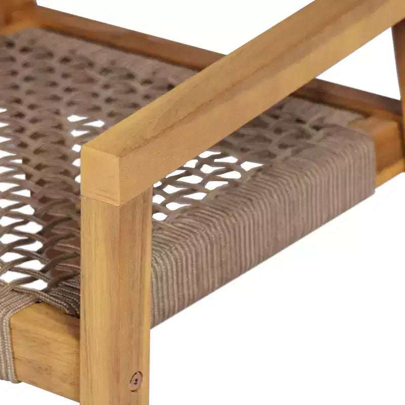 Christopher Knight Home Hamon Chaise de salle à manger d'extérieur en bois d'acacia tressé (Lot de 4)