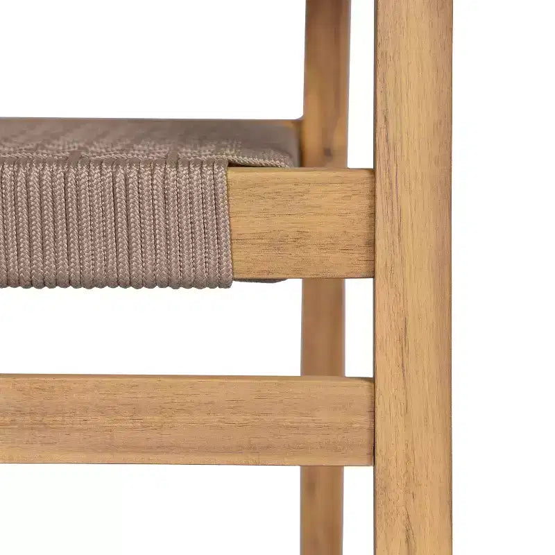 Christopher Knight Home Hamon Chaise de salle à manger d'extérieur en bois d'acacia tressé (Lot de 4)