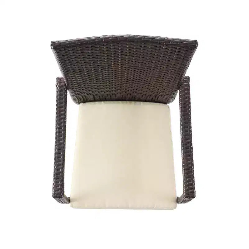 Christopher Knight Home Ruple Chaises de salle à manger d'extérieur en osier et fer avec coussins résistants à l'eau (Lot de 2)