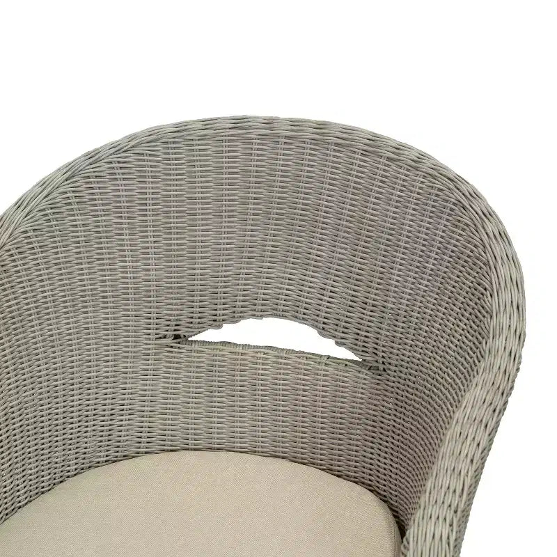 Christopher Knight Home Ione Chaise de salle à manger d'extérieur en aluminium, rotin et acacia avec coussin (lot de 2)