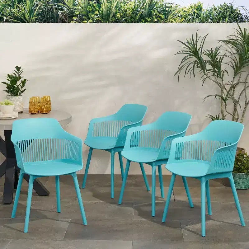 Christopher Knight Home Chaises de salle à manger modernes d'extérieur Dahlia (lot de 4)