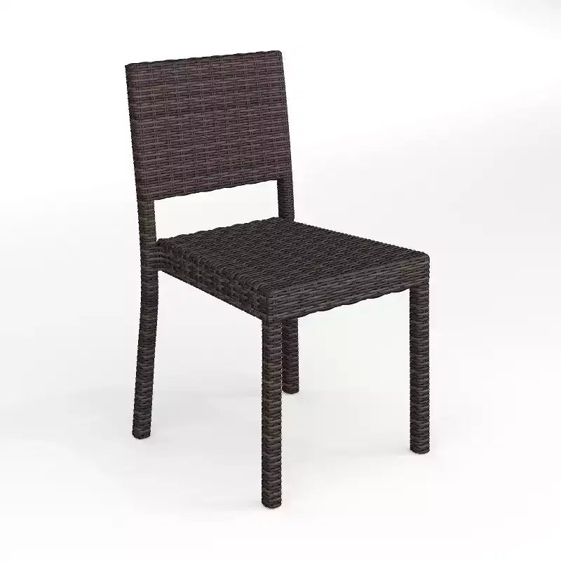 Chaise de salle à manger empilable Martha Stewart Bedford pour l'intérieur et l'extérieur en osier de rotin
