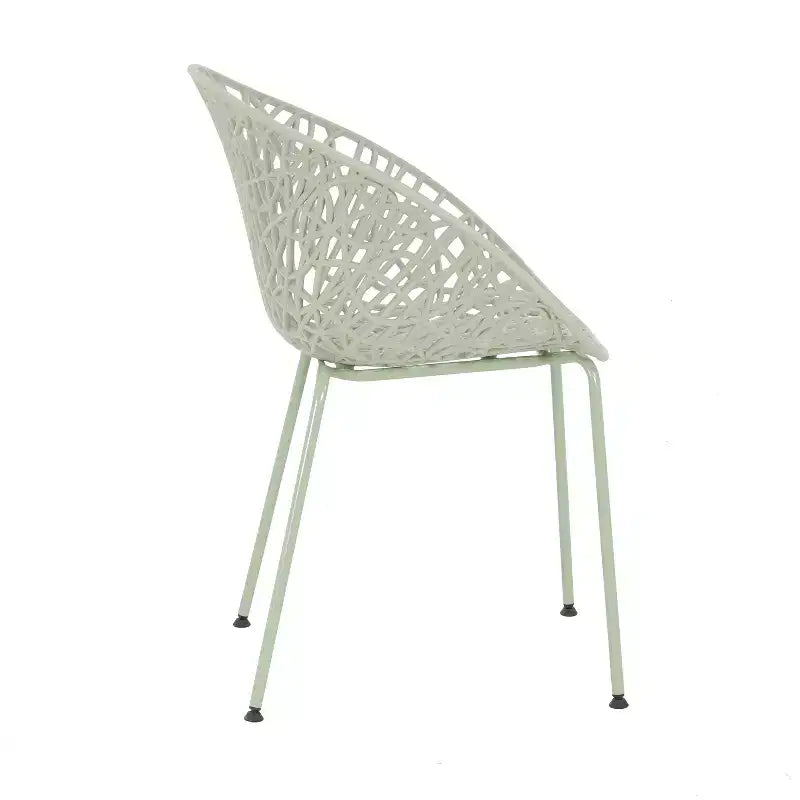 Christopher Knight Home Jaron Chaises de salle à manger modernes, minimalistes, en métal et polypropylène, pour l'extérieur (lot de 2)