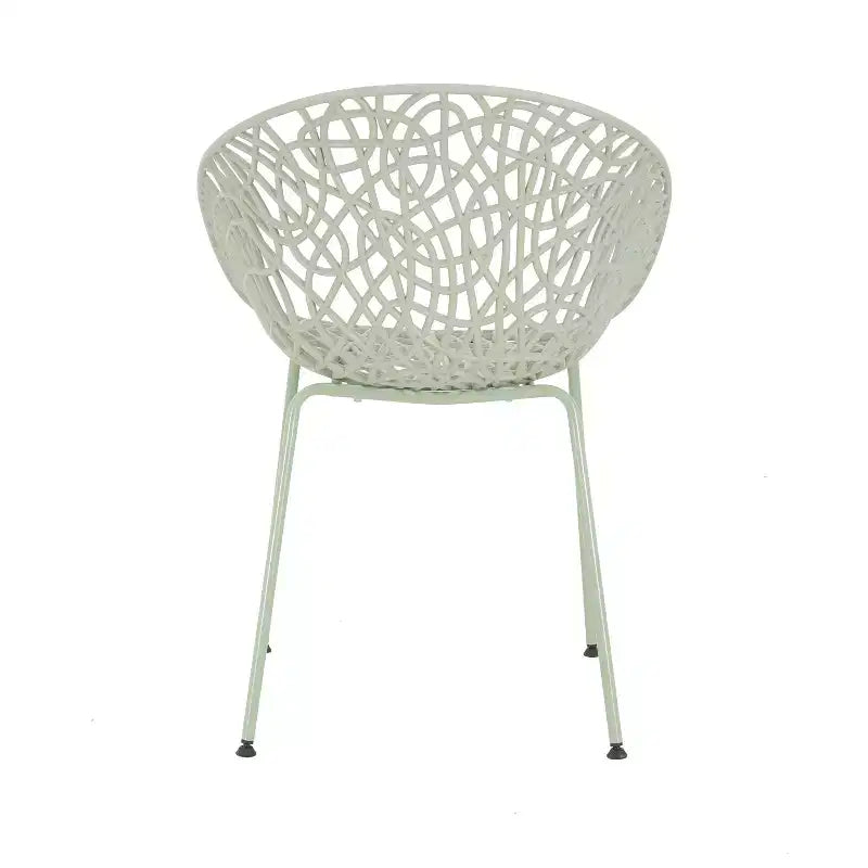 Christopher Knight Home Jaron Chaises de salle à manger modernes, minimalistes, en métal et polypropylène, pour l'extérieur (lot de 2)