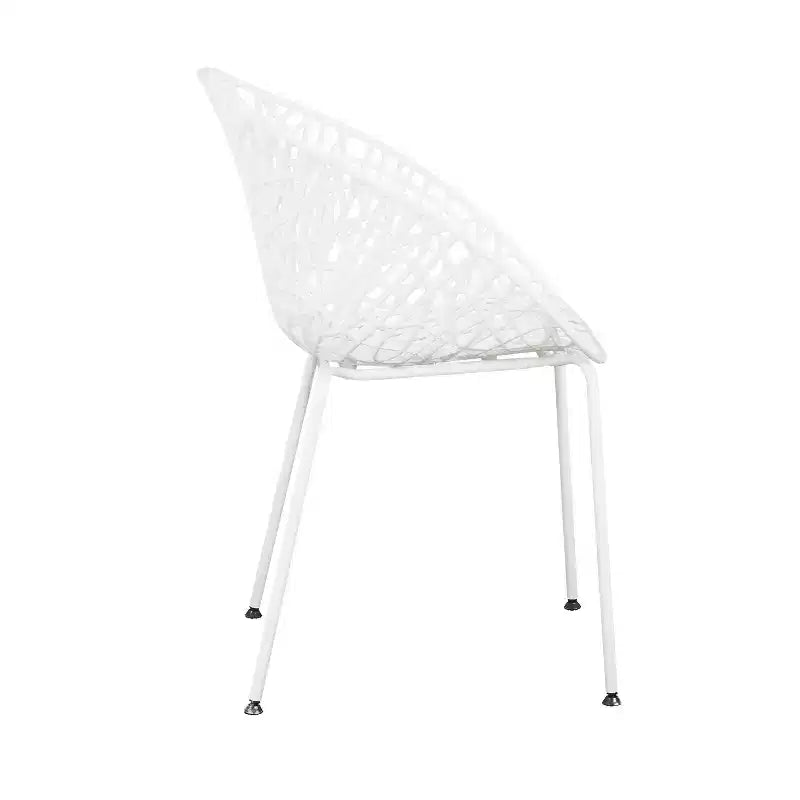 Christopher Knight Home Jaron Chaises de salle à manger modernes, minimalistes, en métal et polypropylène, pour l'extérieur (lot de 2)