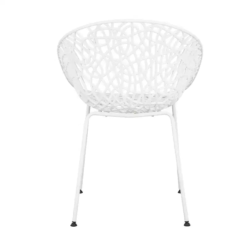 Christopher Knight Home Jaron Chaises de salle à manger modernes, minimalistes, en métal et polypropylène, pour l'extérieur (lot de 2)