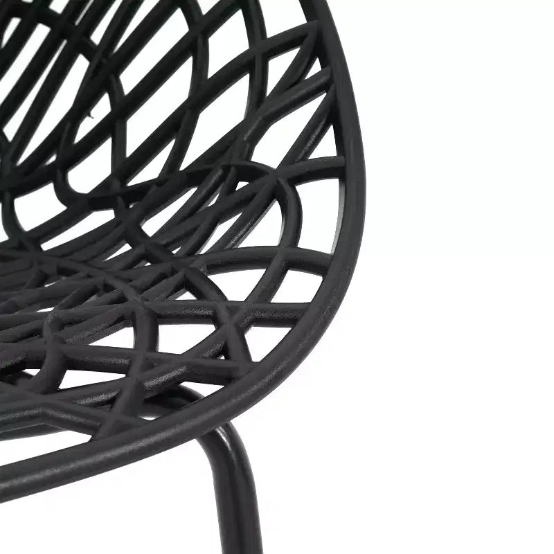 Christopher Knight Home Jaron Chaises de salle à manger modernes, minimalistes, en métal et polypropylène, pour l'extérieur (lot de 2)