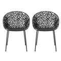 Christopher Knight Home Jaron Outdoor Modern Minimalistic Metal and Polypropylene Dining Chair (Set of 2)