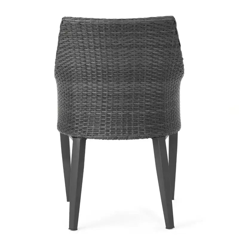 Chaises de salle à manger d'extérieur Christopher Knight Home Hillhurst en osier et fer avec coussins (lot de 2)