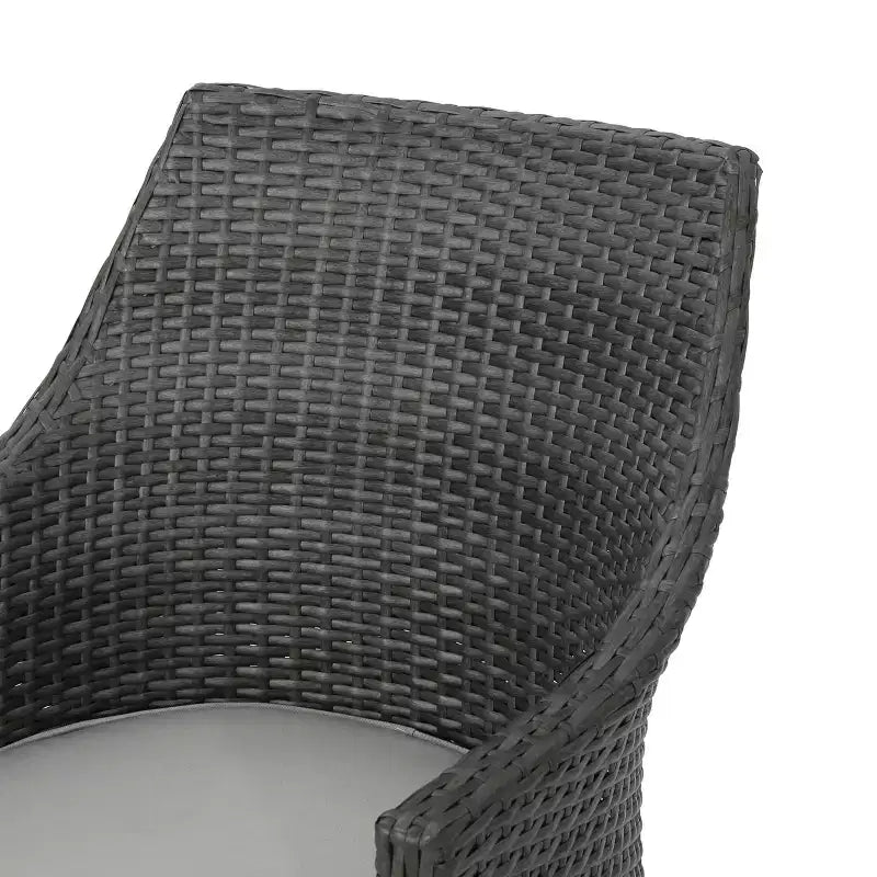 Chaises de salle à manger d'extérieur Christopher Knight Home Hillhurst en osier et fer avec coussins (lot de 2)