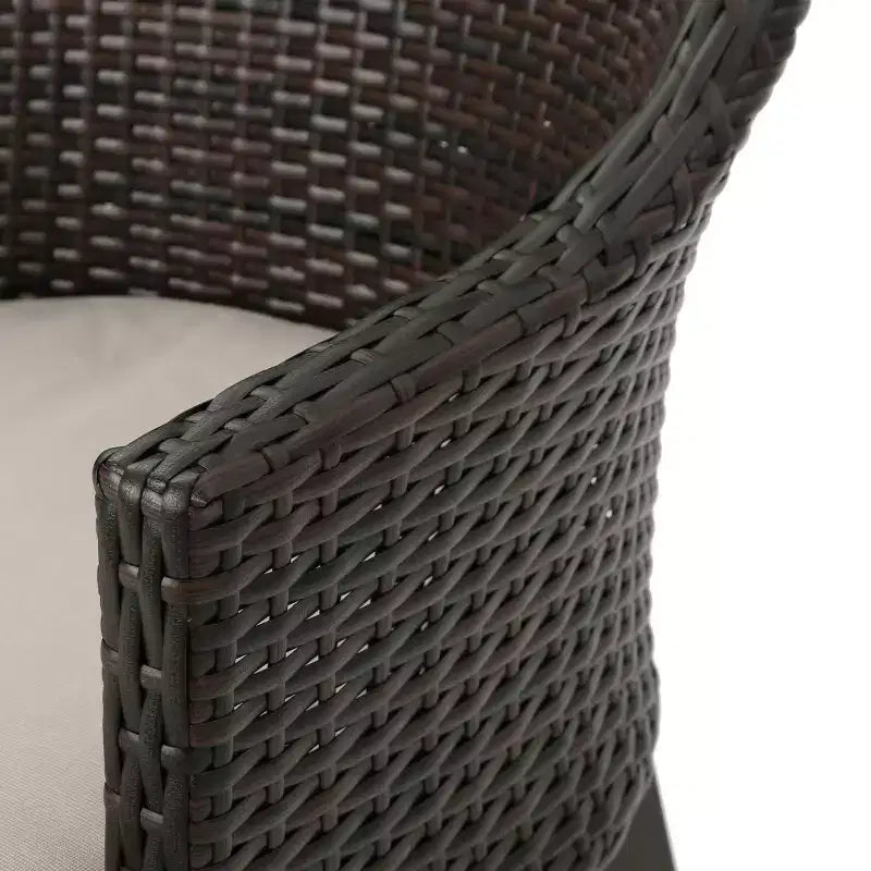Chaises de salle à manger d'extérieur Christopher Knight Home Hillhurst en osier et fer avec coussins (lot de 2)