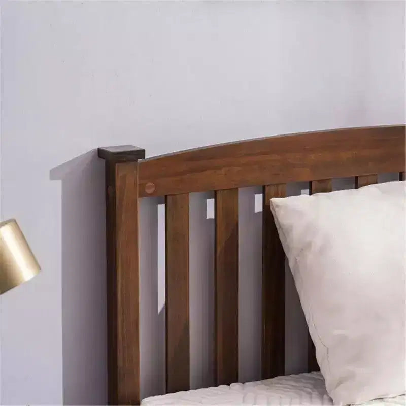 Cadre de lit plateforme simple avec tête de lit – Bois de pin massif, dégagement de 11,5"