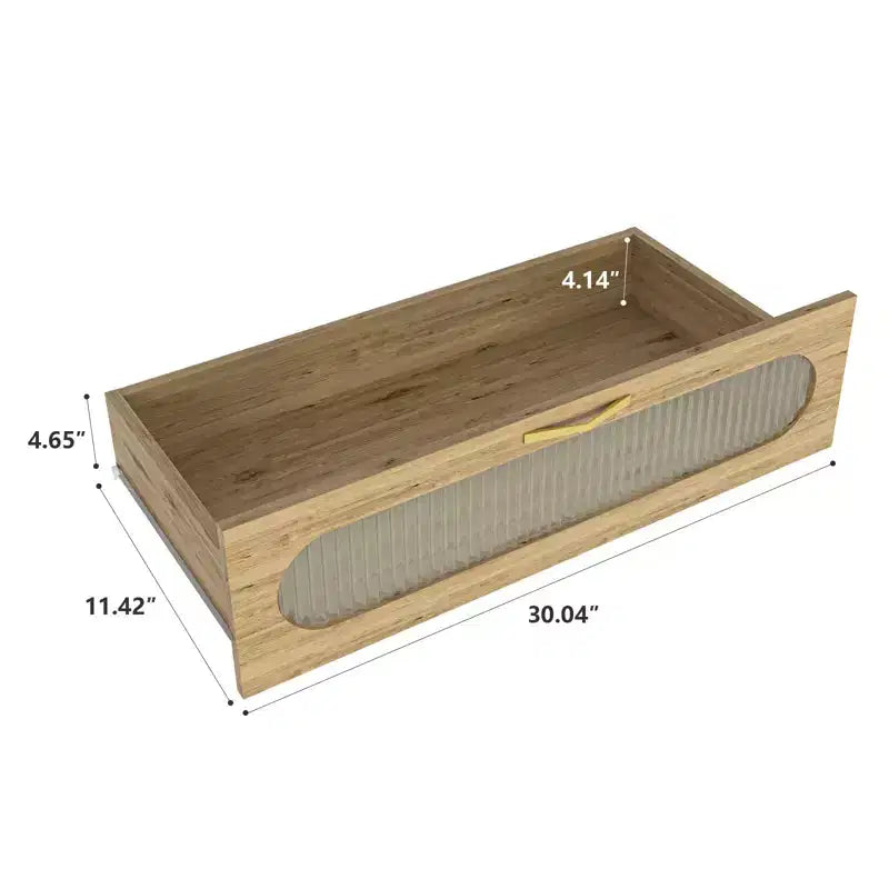 Commode en bois à 6 tiroirs – Organiseur de rangement pour chambre de bébé, chambre à coucher et salon, naturel