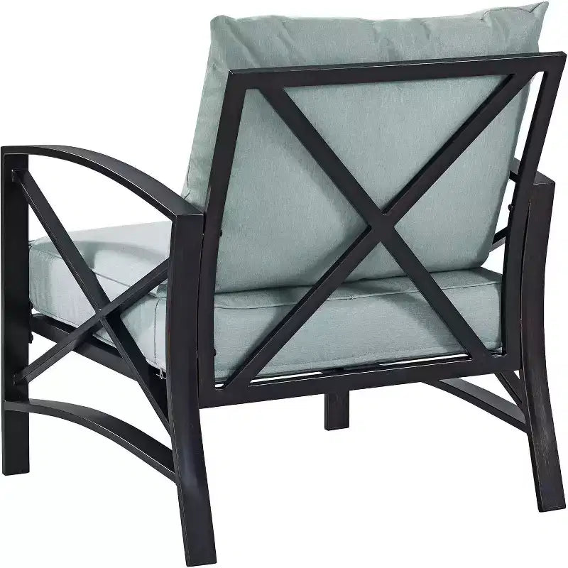 Fauteuil d'extérieur en métal Kaplan de HomeStock