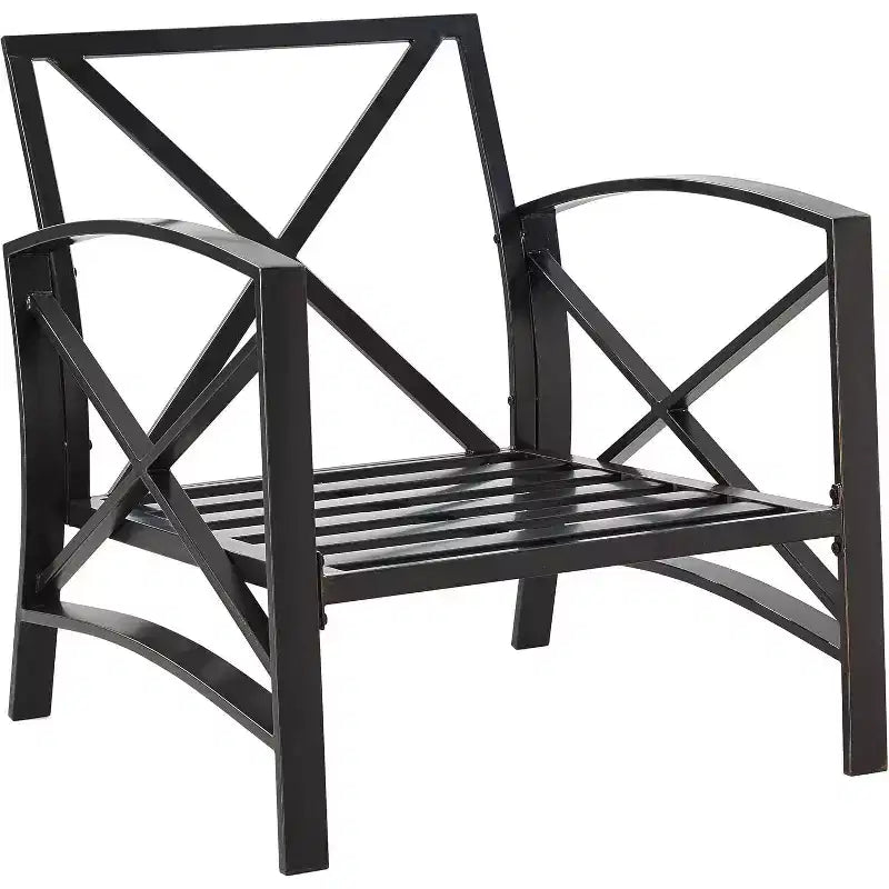 Fauteuil d'extérieur en métal Kaplan de HomeStock