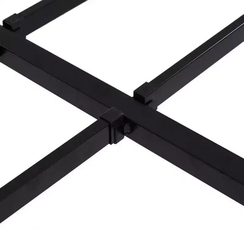 Cadre de lit plateforme en métal noir – Taille Queen, hauteur 45,7 cm, capacité 300 kg