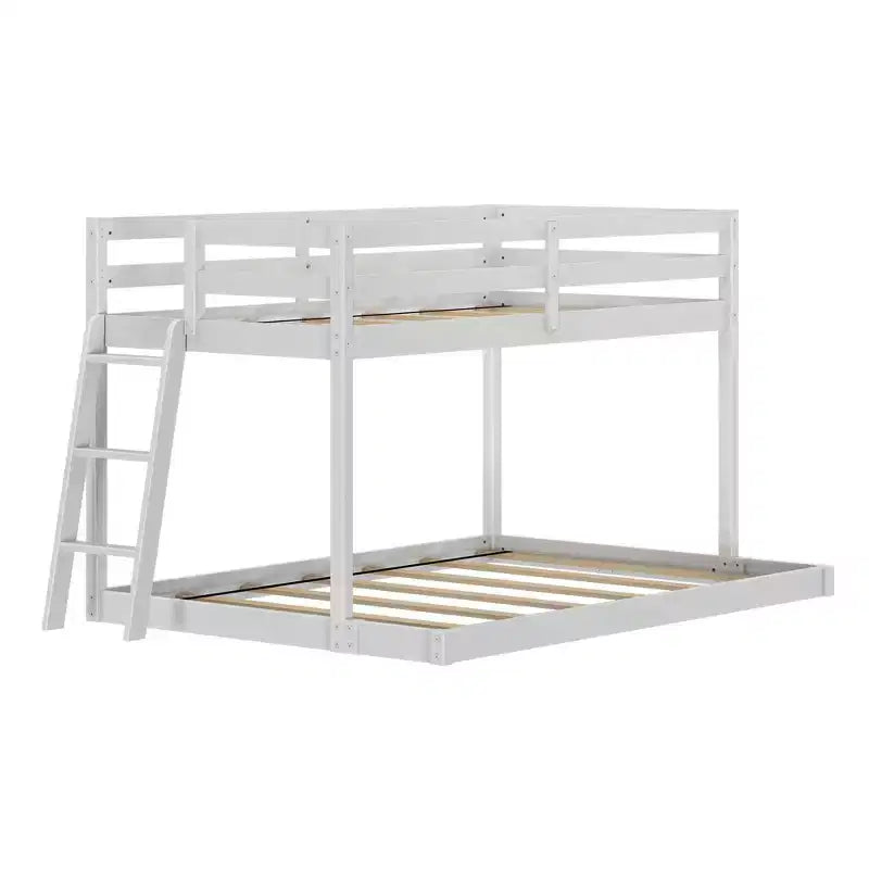 Lit superposé bas pour enfants – Double sur Complet, Bois composite, 181 kg, 124 cm H