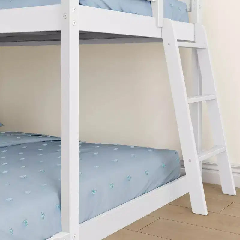 Lit superposé bas pour enfants – Double sur Complet, Bois composite, 181 kg, 124 cm H