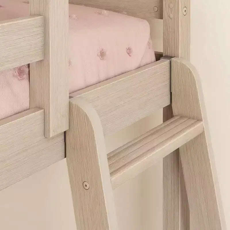 Lit superposé bas pour enfants – Double sur Complet, Bois composite, 181 kg, 124 cm H