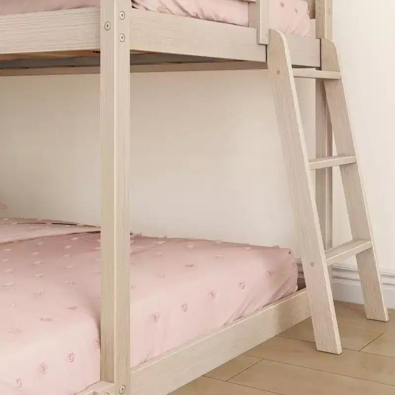 Lit superposé bas pour enfants – Double sur Complet, Bois composite, 181 kg, 124 cm H