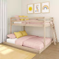 Now Furniture Low Bunk Bed for Kids, Twin over Full, Engineered Wood