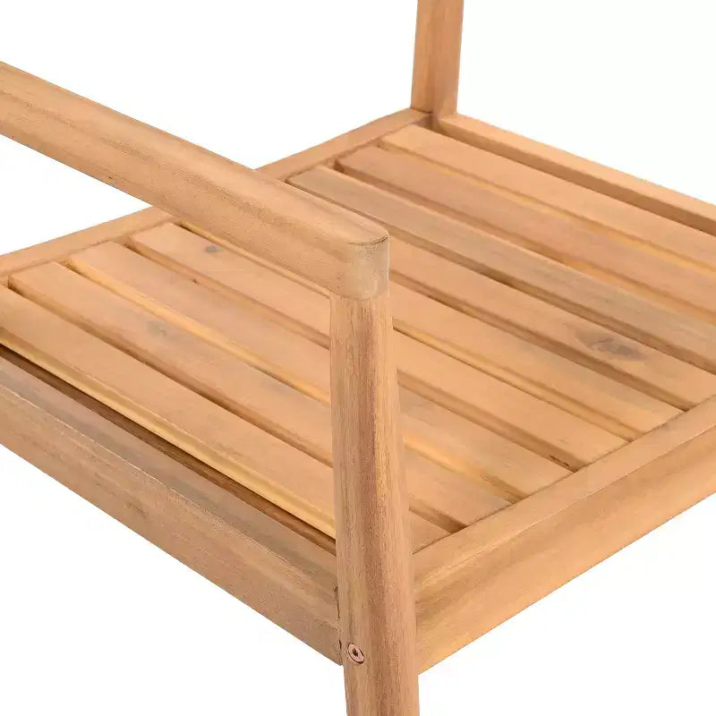 Christopher Knight Home Daisy Chaises de salle à manger d'extérieur rustiques en bois d'acacia et corde avec dossier ouvert (lot de 2)