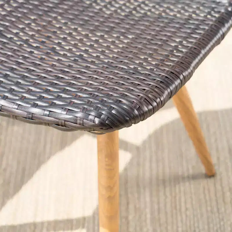 Christopher Knight Home Gila Chaises de salle à manger sans accoudoirs en osier et fer forgé pour l'extérieur