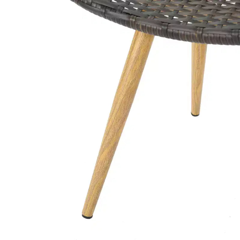 Christopher Knight Home Gila Chaises de salle à manger sans accoudoirs en osier et fer forgé pour l'extérieur