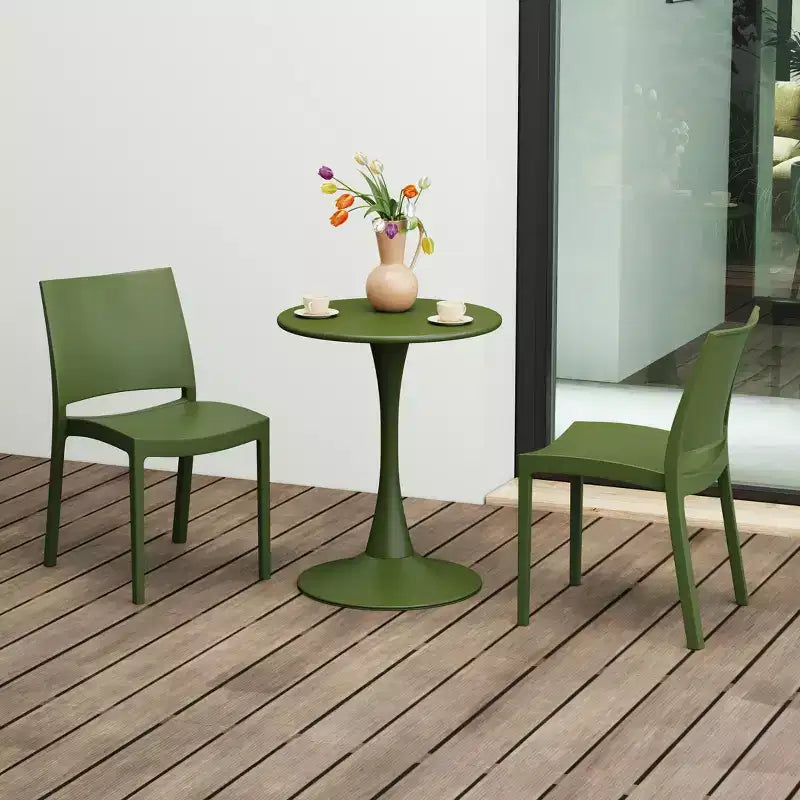 Chaise de salle à manger empilable en plastique en polypropylène moderne Playa de WestinTrends (lot de 2)