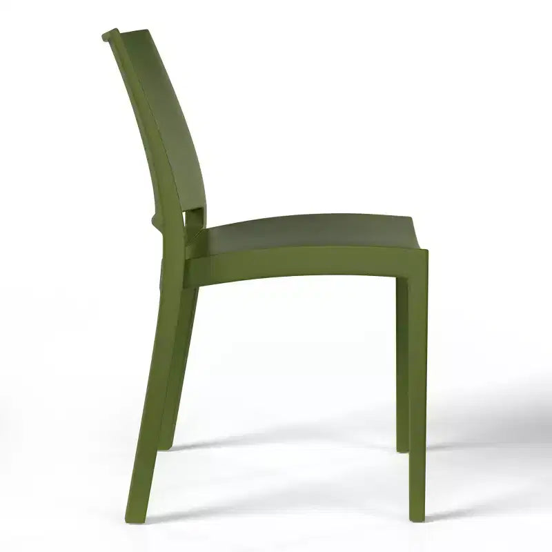 Chaise de salle à manger empilable en plastique en polypropylène moderne Playa de WestinTrends (lot de 2)