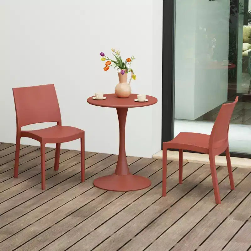 Chaise de salle à manger empilable en plastique en polypropylène moderne Playa de WestinTrends (lot de 2)