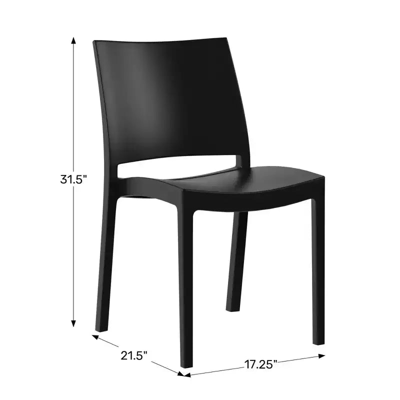 Chaise de salle à manger empilable en plastique en polypropylène moderne Playa de WestinTrends (lot de 2)