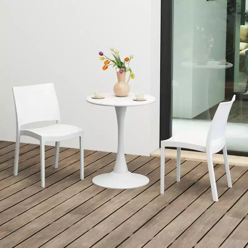 Chaise de salle à manger empilable en plastique en polypropylène moderne Playa de WestinTrends (lot de 2)